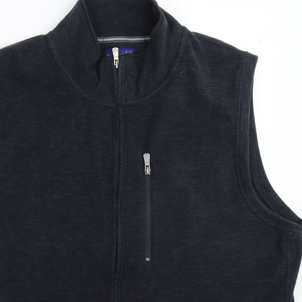 Lincoln Mens Blue  Fleece Gilet Jacket Size 2XL