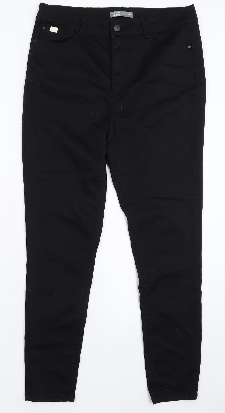 Morrison's Womens Black  Denim Skinny Jeans Size 14 L28 in