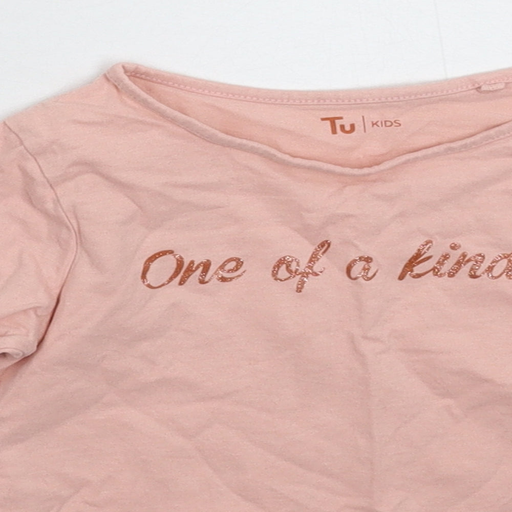 TU Girls Pink   Basic T-Shirt Size 5 Years