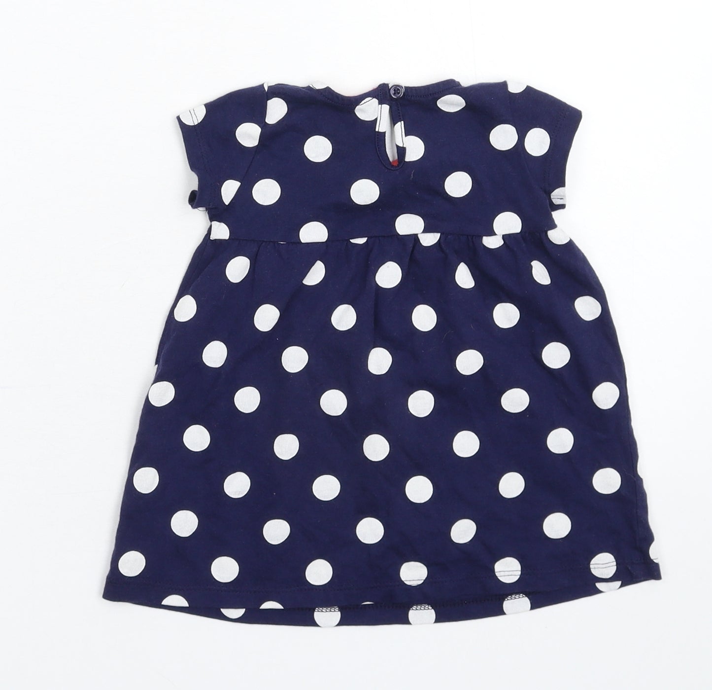 F&F Girls Blue Polka Dot  Fit & Flare  Size 6-9 Months