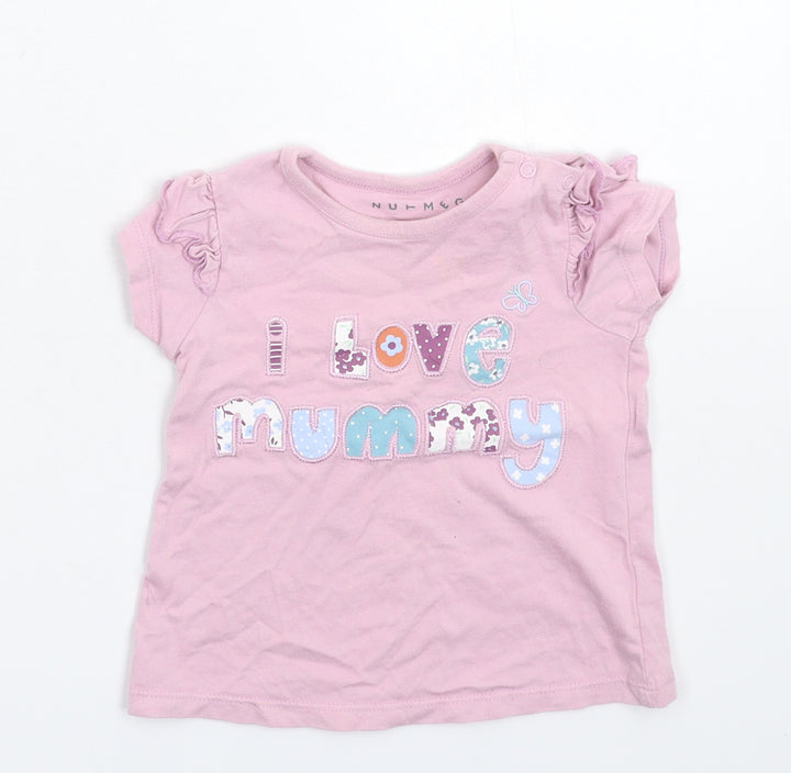 Nutmeg Girls Pink Basic T-Shirt Size 9-12 Months