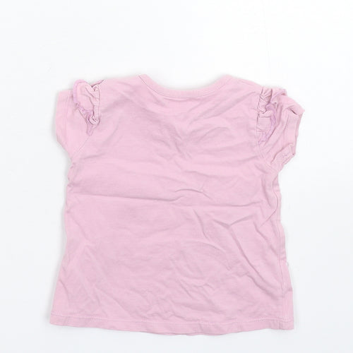 Nutmeg Girls Pink   Basic T-Shirt Size 9-12 Months