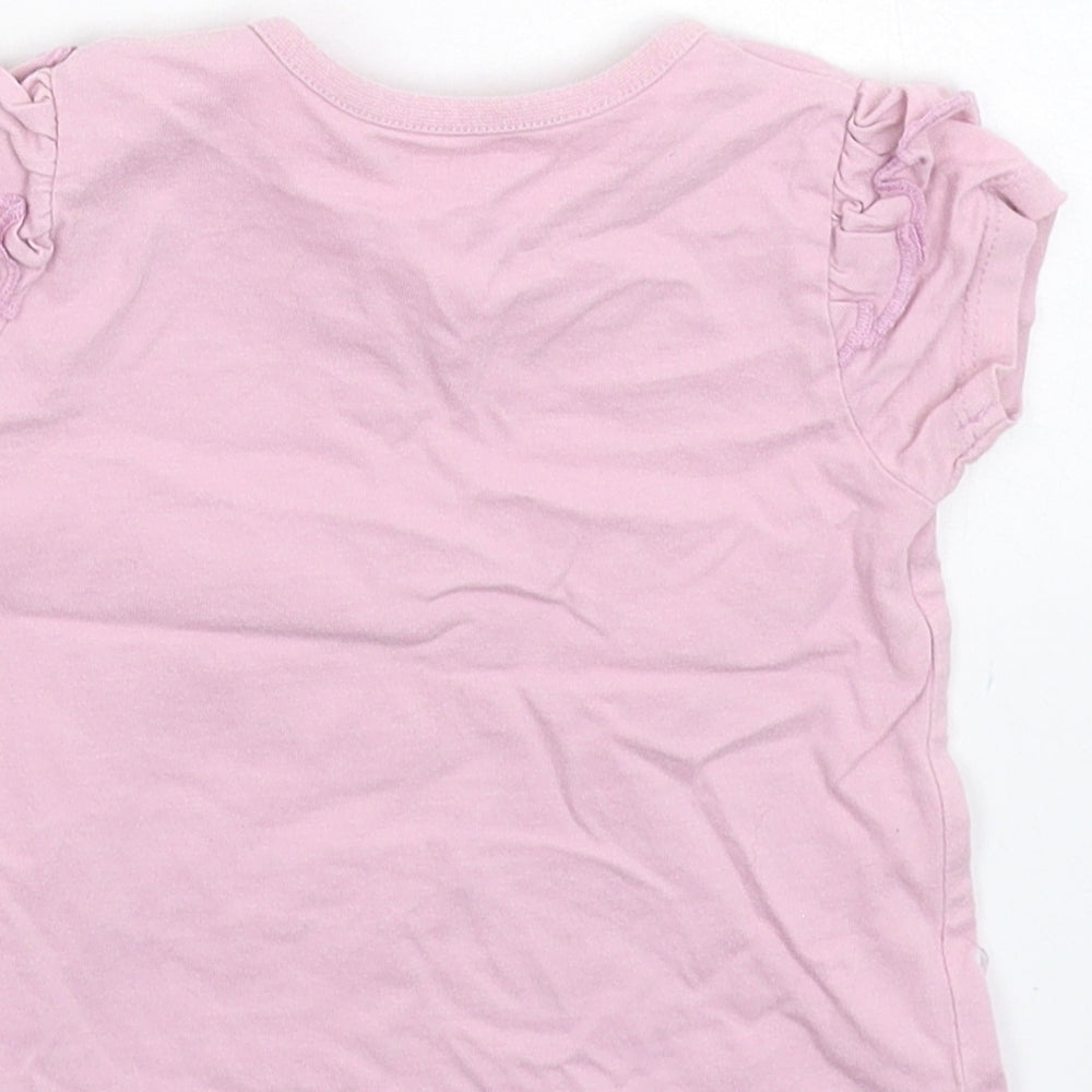 Nutmeg Girls Pink   Basic T-Shirt Size 9-12 Months