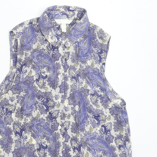 H&M Womens Multicoloured   Basic Button-Up Size 8