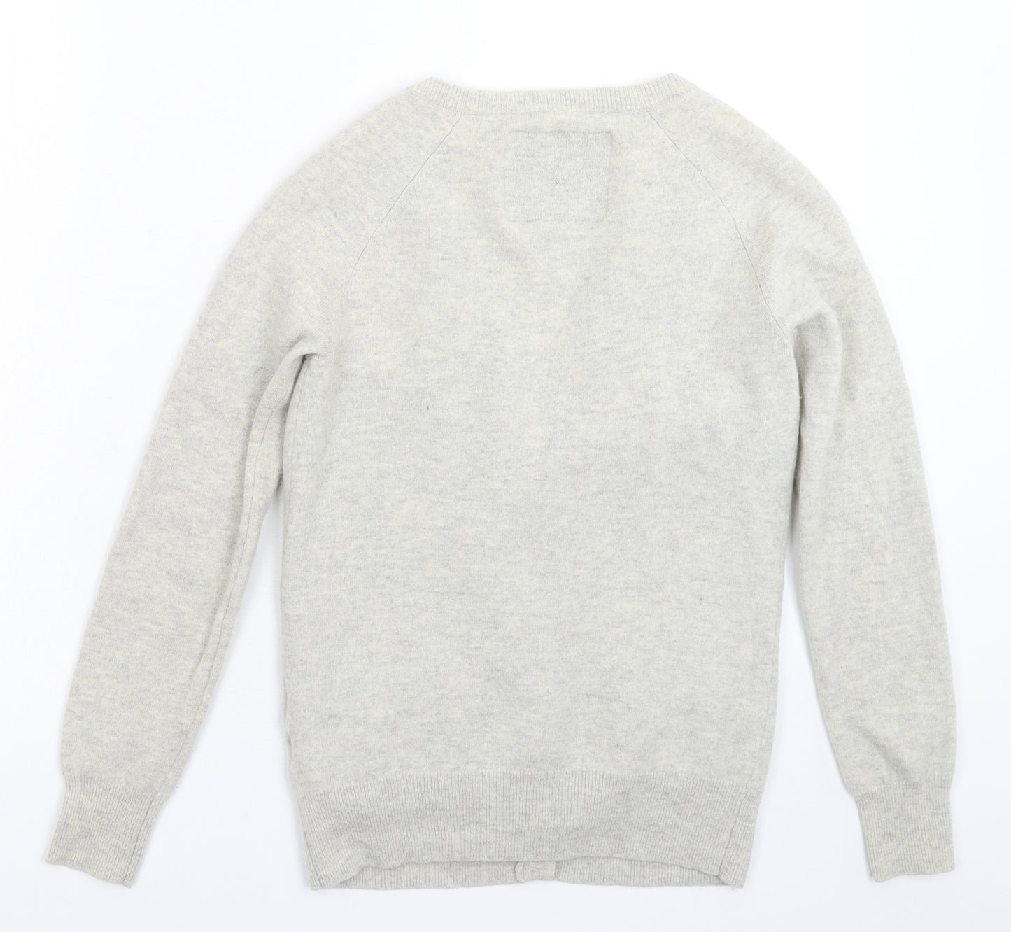 Jack Wills Womens Grey  Knit Cardigan Jumper Size 10