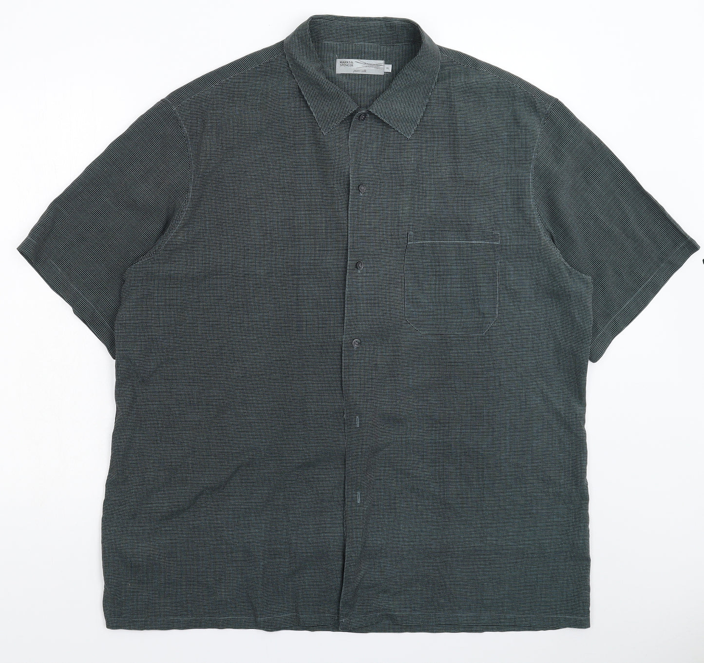 Marks and Spencer Mens Grey    Button-Up Size XL