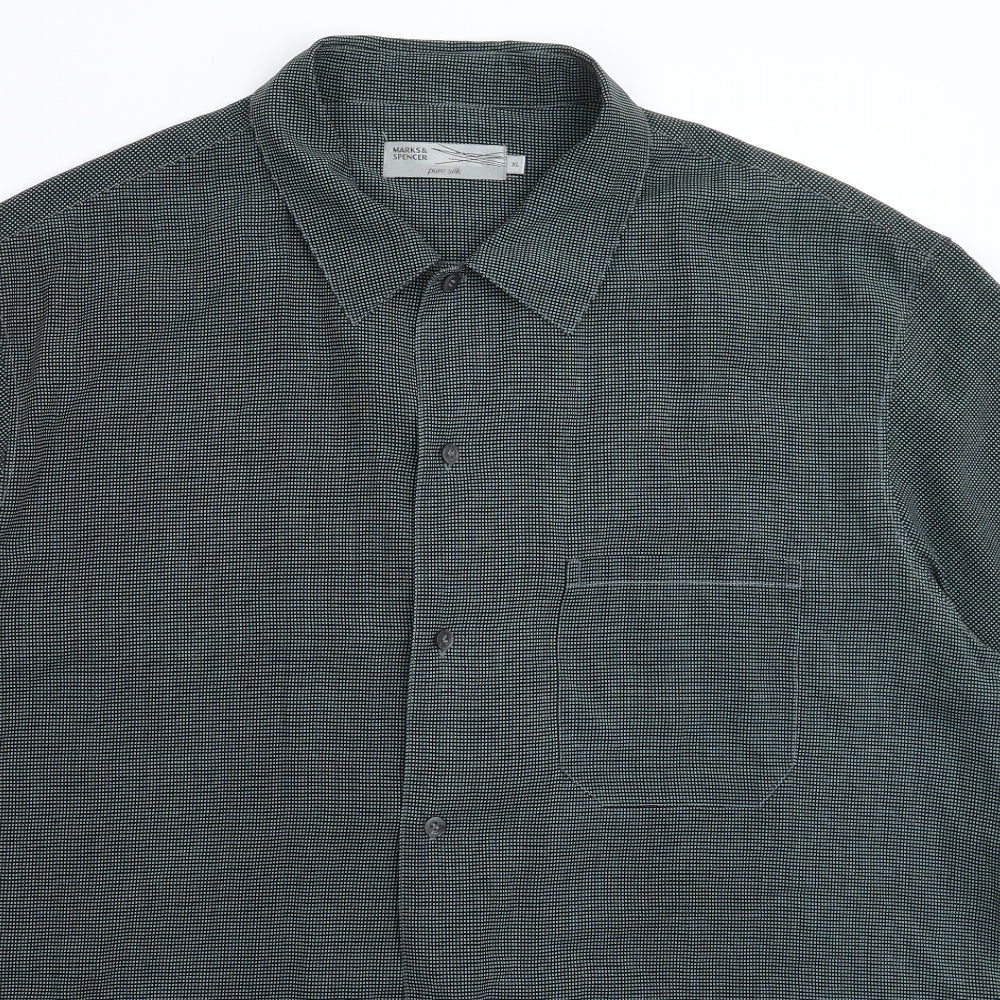 Marks and Spencer Mens Grey    Button-Up Size XL