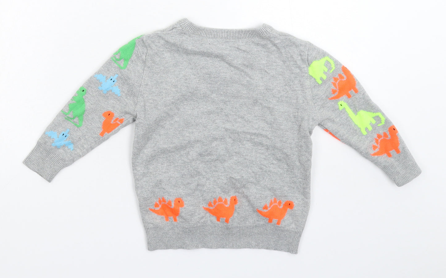 George Boys Grey  Knit Pullover Jumper Size 2-3 Years