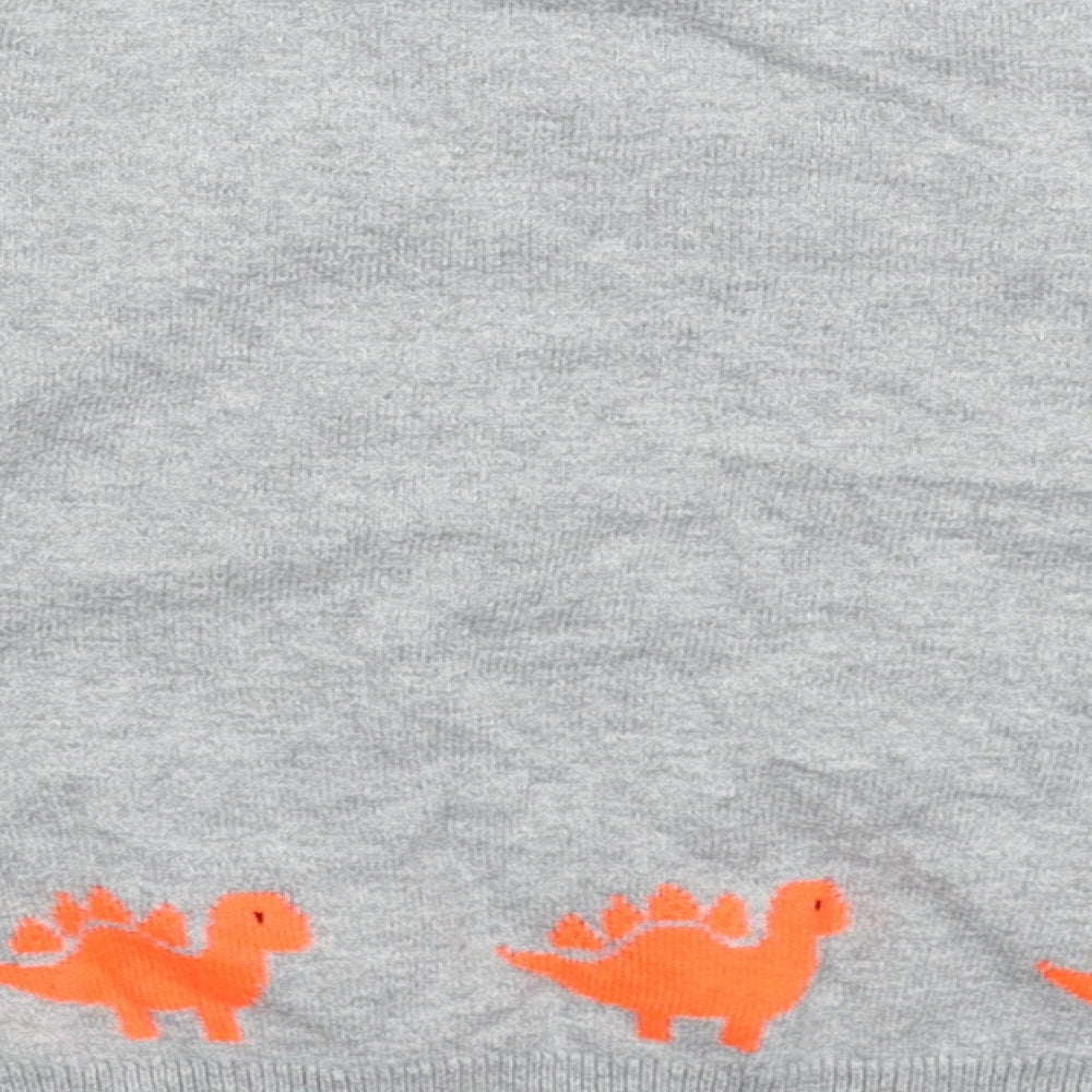 George Boys Grey  Knit Pullover Jumper Size 2-3 Years