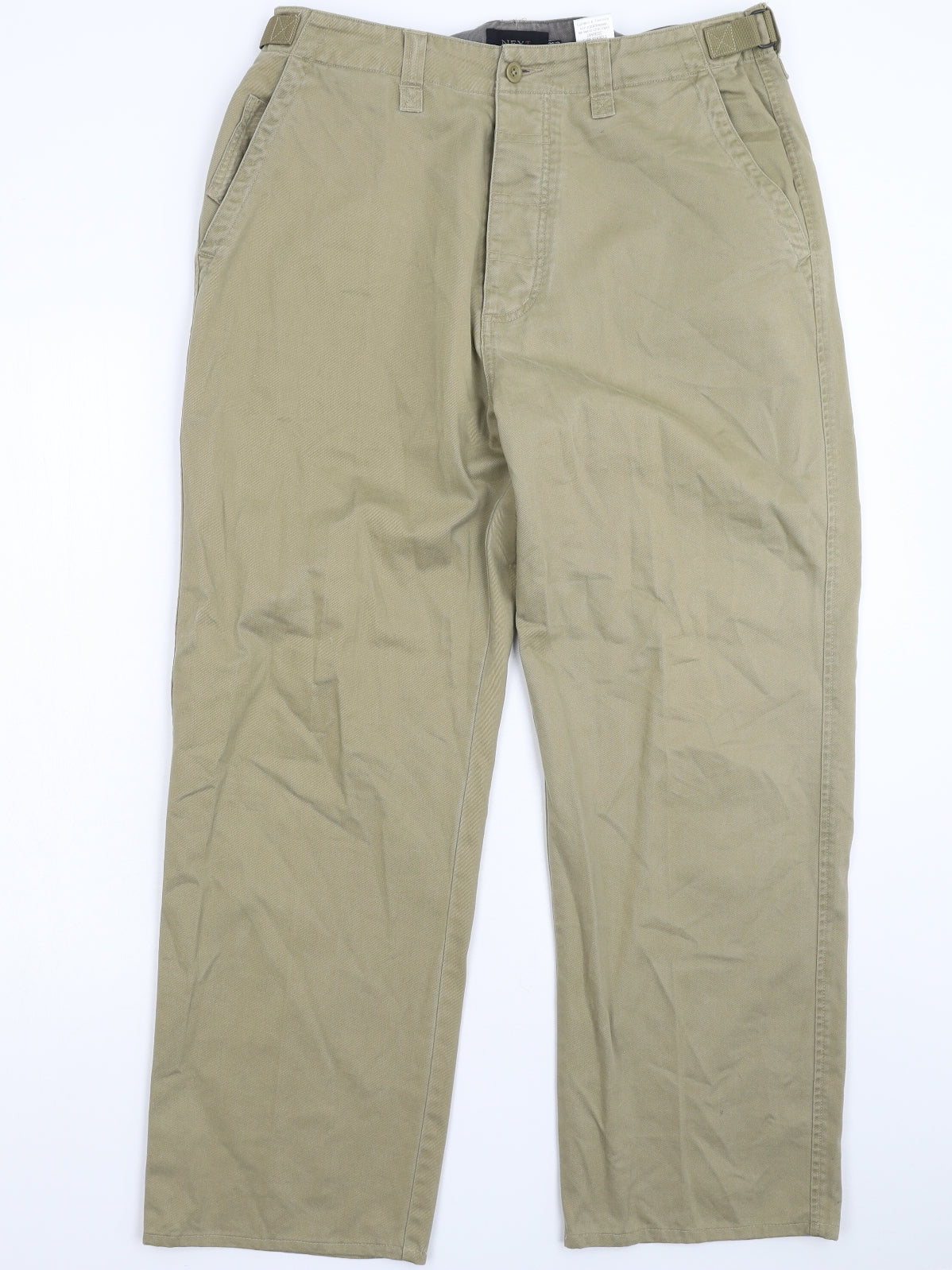 NEXT Mens Beige   Chino Trousers Size 36 L29 in