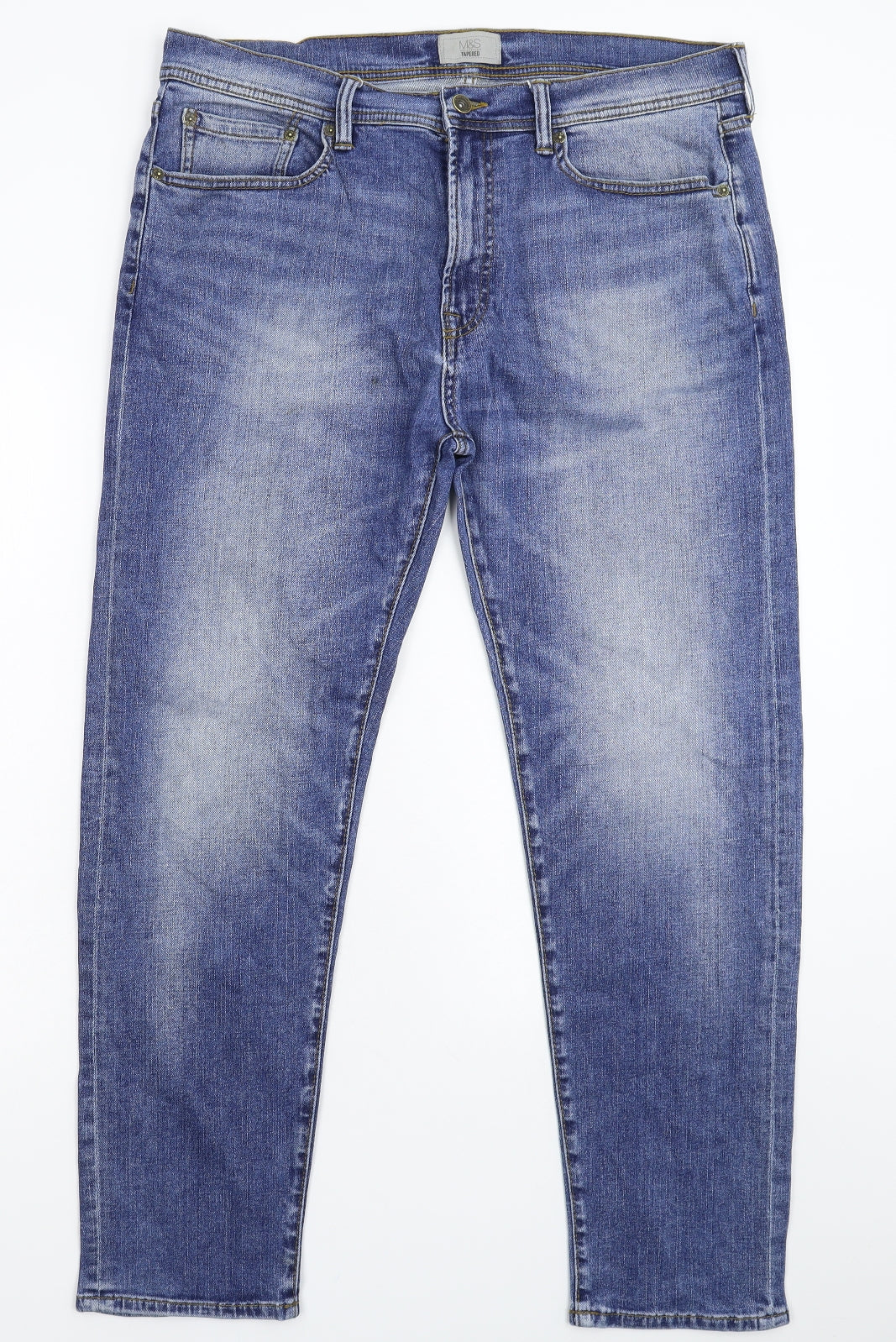 Marks and Spencer Mens Blue  Denim Straight Jeans Size 36 L29 in