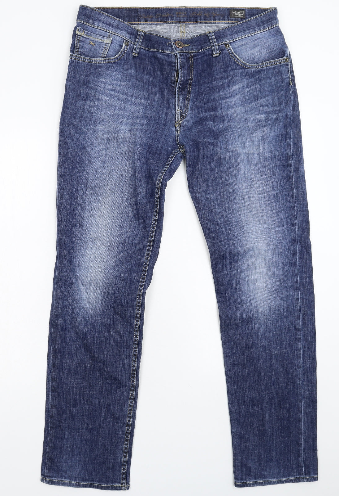 BRAX Mens Blue  Denim Straight Jeans Size 36 L29 in