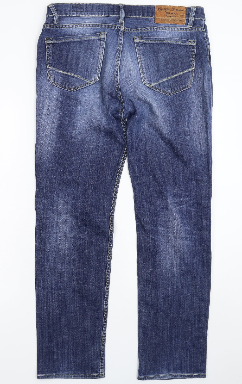 BRAX Mens Blue  Denim Straight Jeans Size 36 L29 in