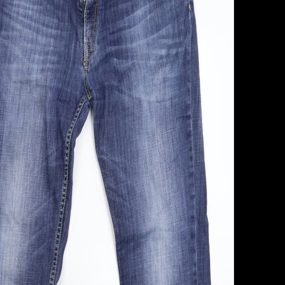 BRAX Mens Blue  Denim Straight Jeans Size 36 L29 in