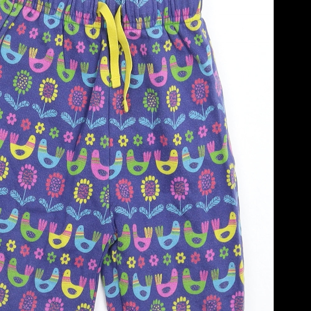 Frugi Girls Purple   Jogger Trousers Size 18-24 Months