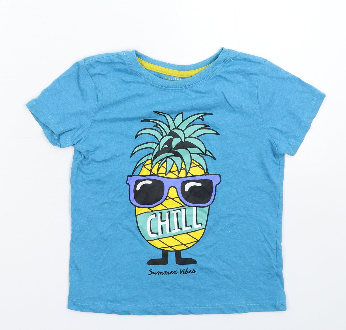 Primark Boys Blue   Basic T-Shirt Size 5-6 Years