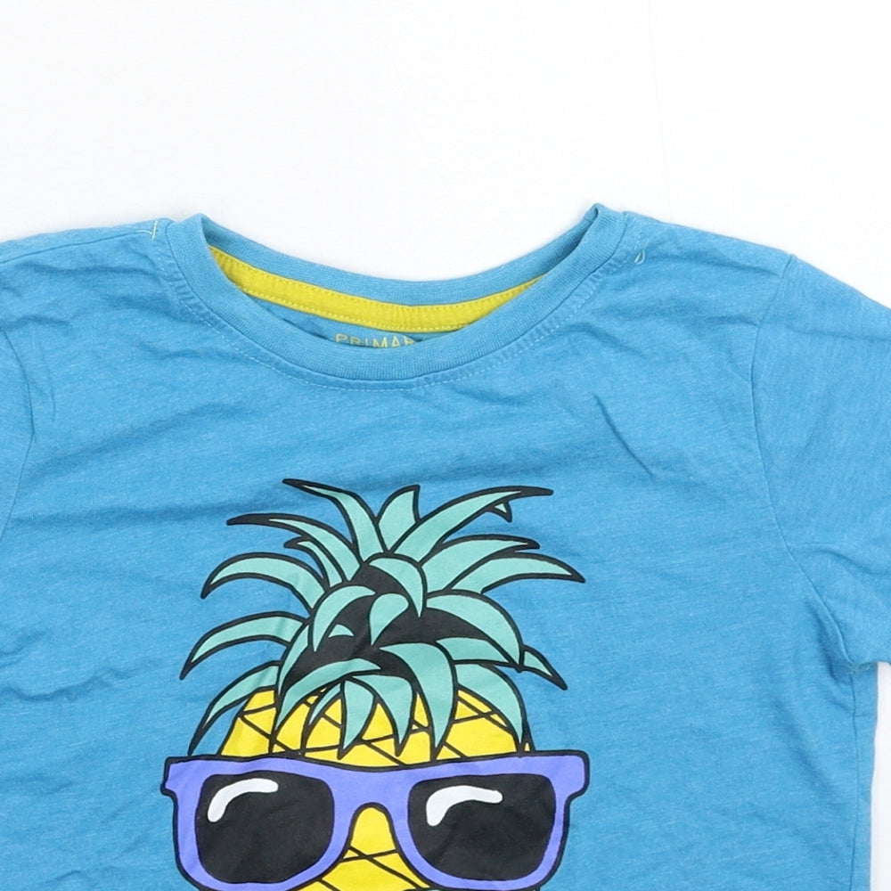 Primark Boys Blue   Basic T-Shirt Size 5-6 Years