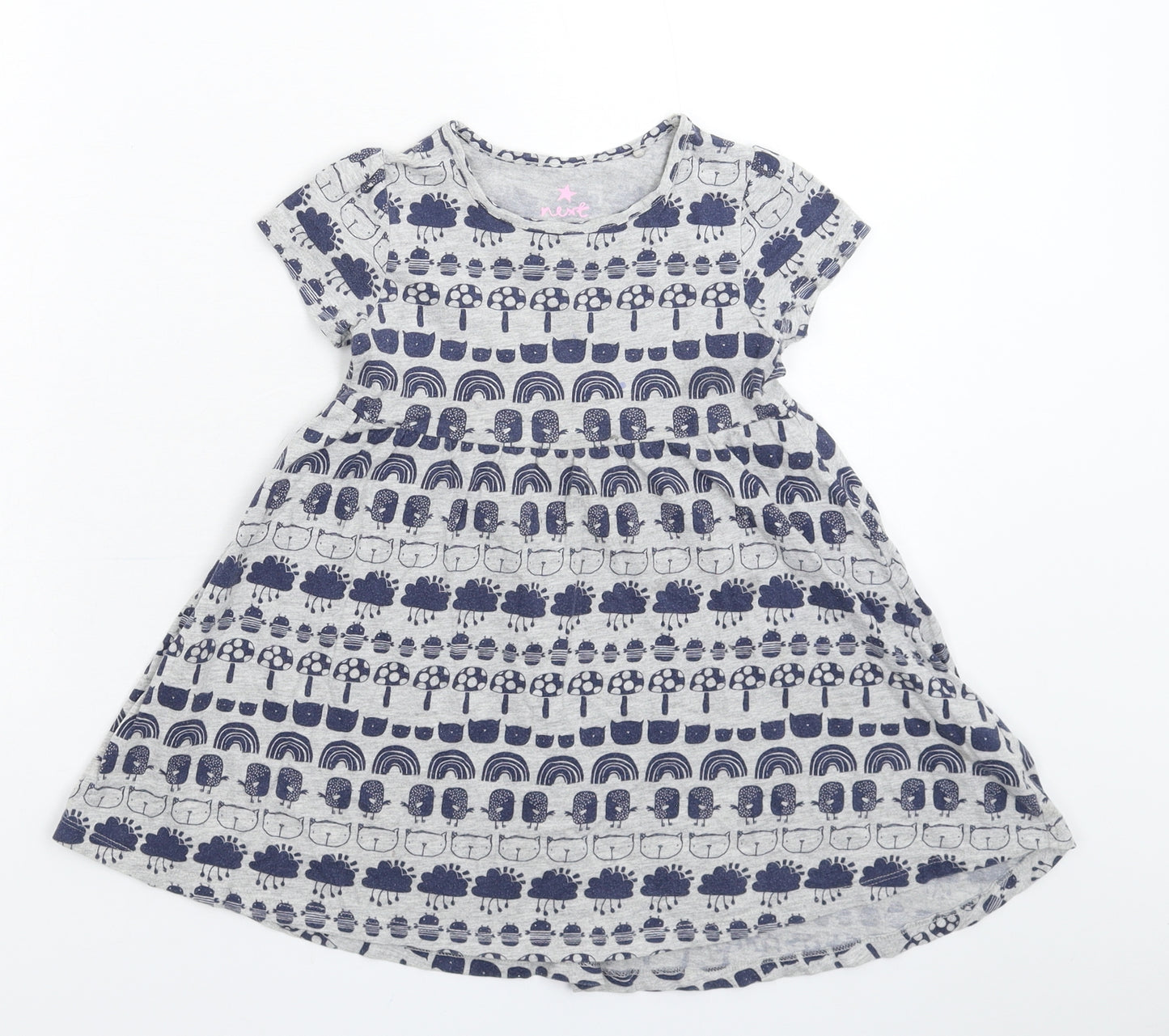 NEXT Girls Grey   Fit & Flare  Size 3-4 Years