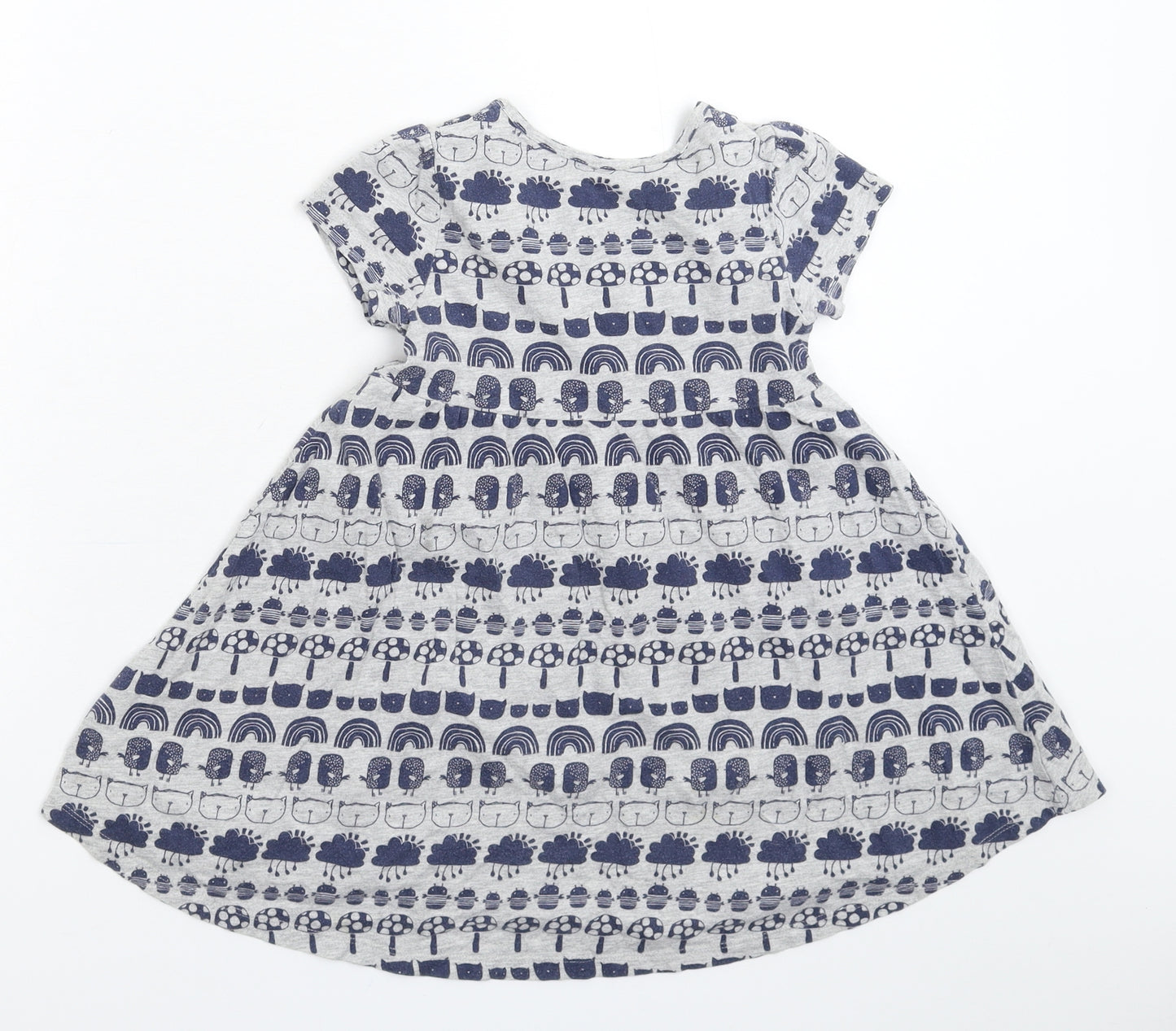 NEXT Girls Grey   Fit & Flare  Size 3-4 Years