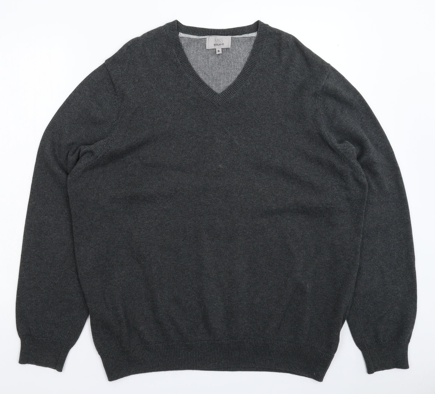 Marks and Spencer Mens Grey  Knit Pullover Jumper Size XL