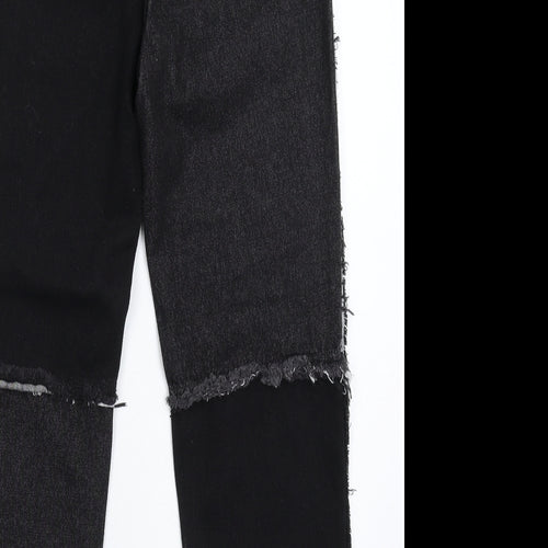 SheIn Womens Black  Denim Mom Jeans Size 24 in L26 in