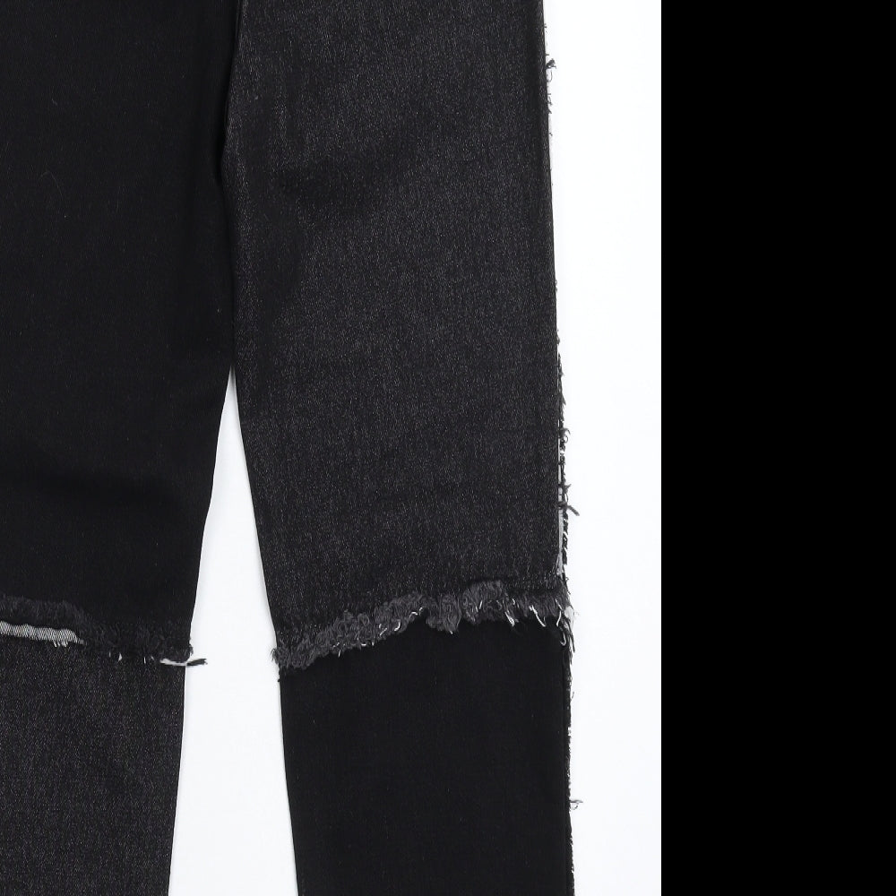 SheIn Womens Black  Denim Mom Jeans Size 24 in L26 in