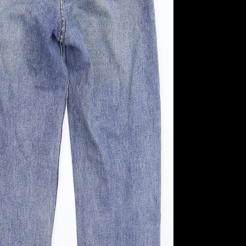 Preworn Girls Blue  Denim Straight Jeans Size L - Distressed