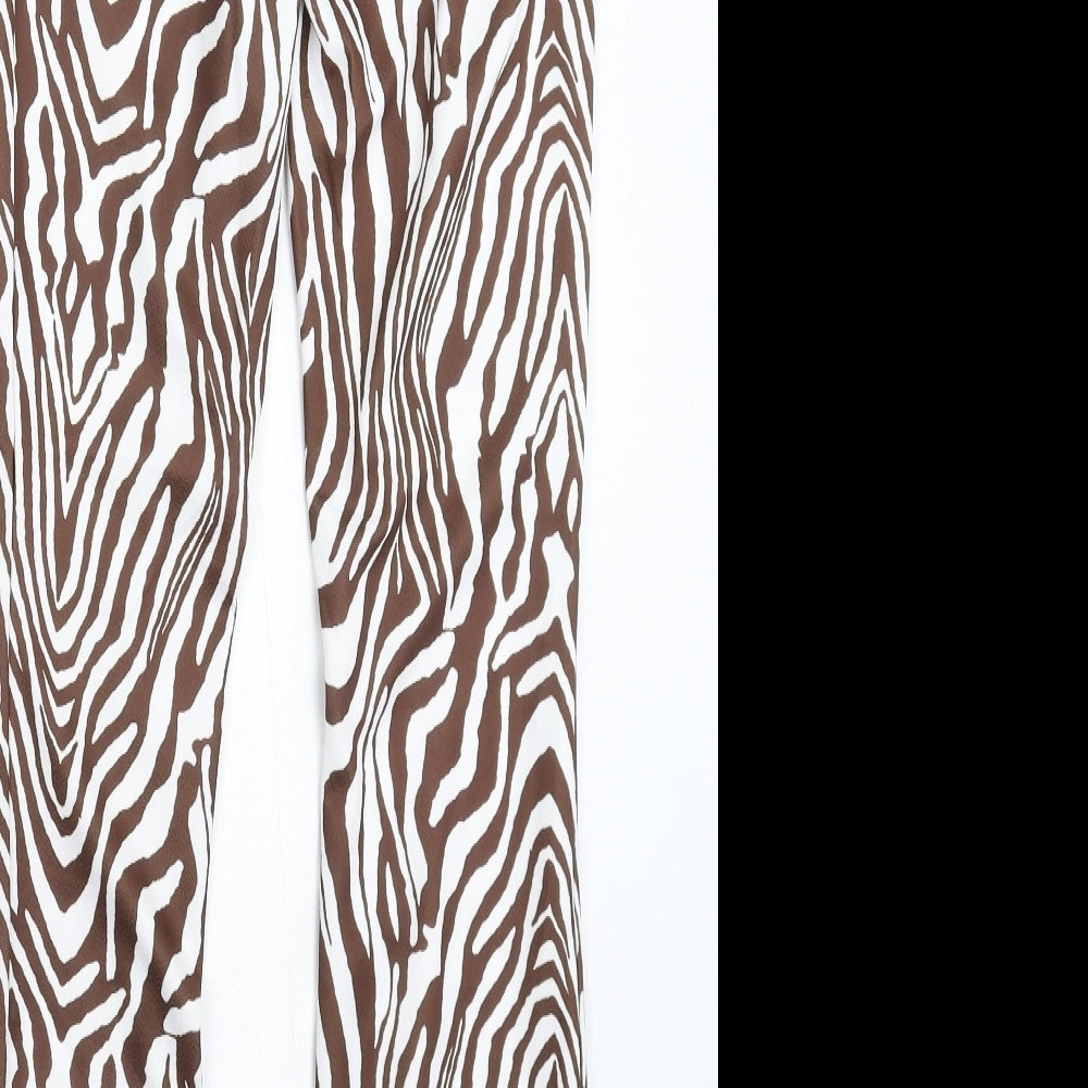 SheIn Womens Multicoloured Animal Print  Trousers  Size XS L29 in