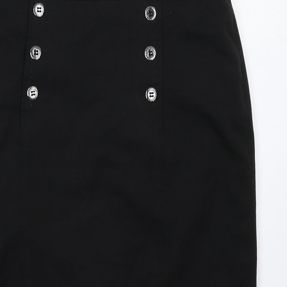 John Richmond Womens Black   Straight & Pencil Skirt Size 8