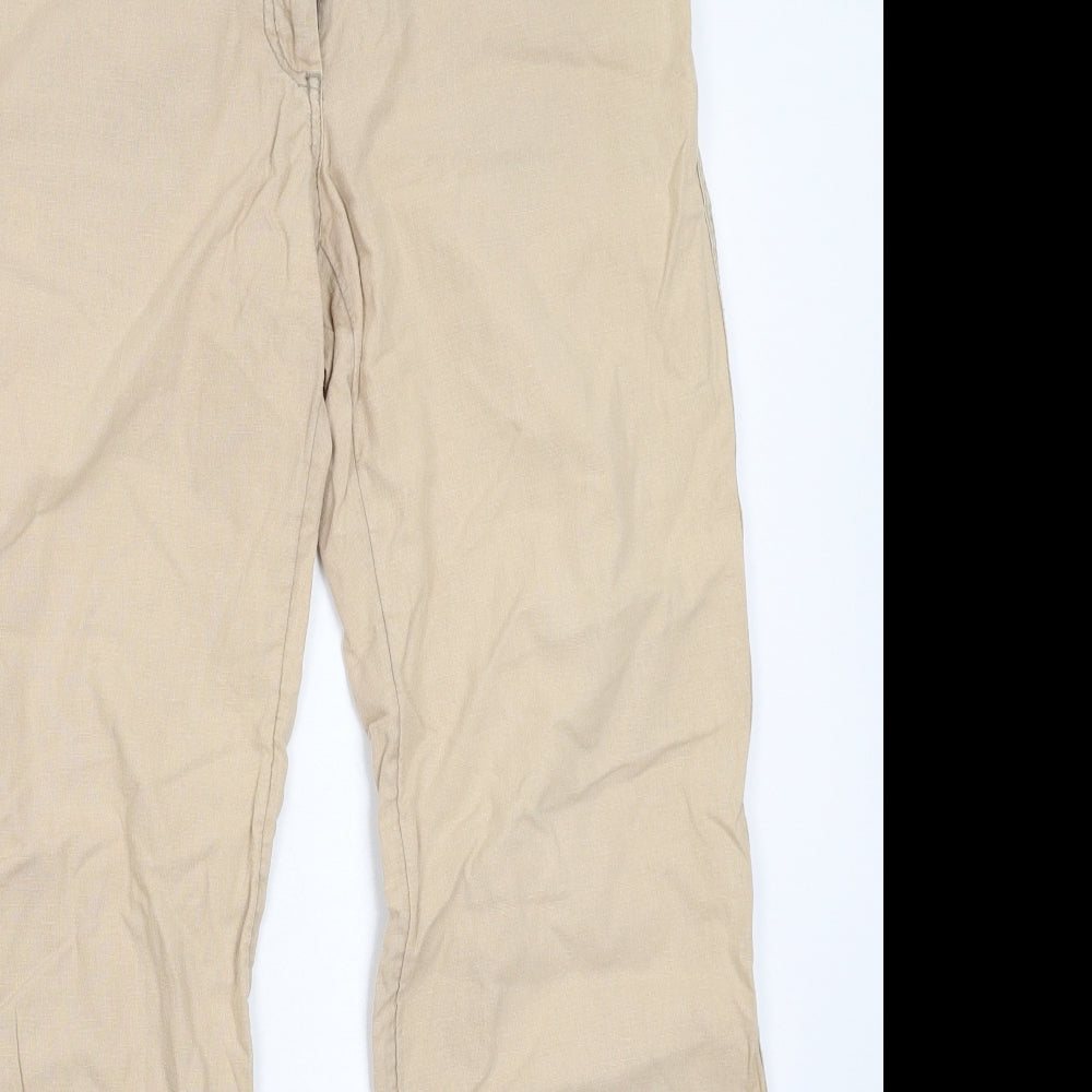 H&M Womens Beige   Trousers  Size 12 L30 in