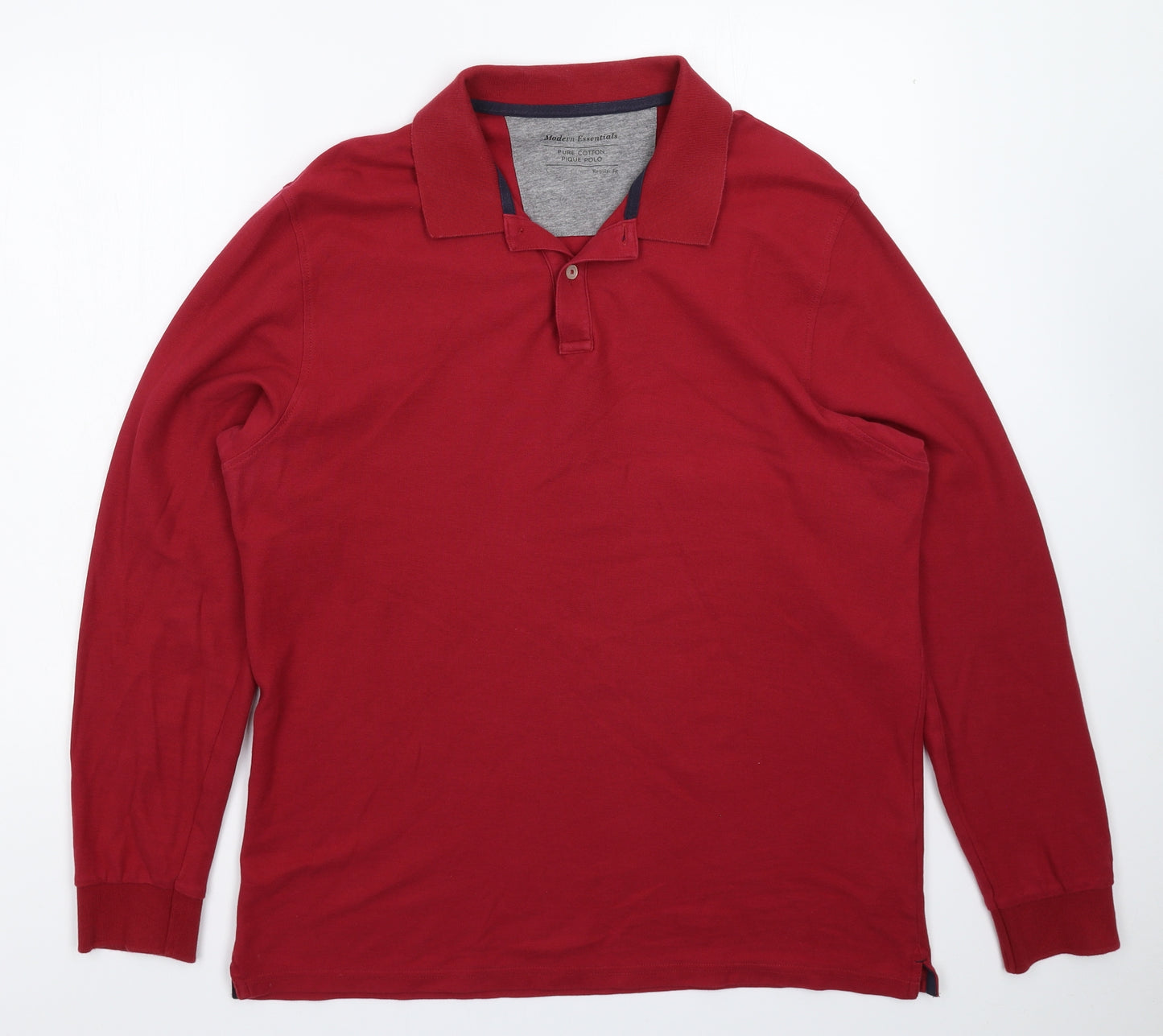 Modern Essentials  Mens Red    Polo Size L