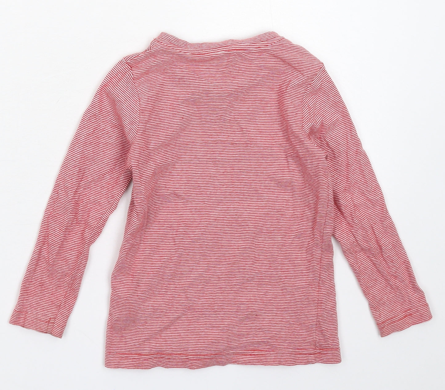 Marks and Spencer Girls Red Striped  Basic T-Shirt Size 2-3 Years