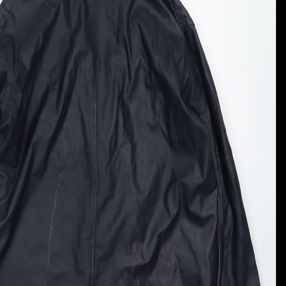 Brave Soul Mens Black   Rain Coat Coat Size L