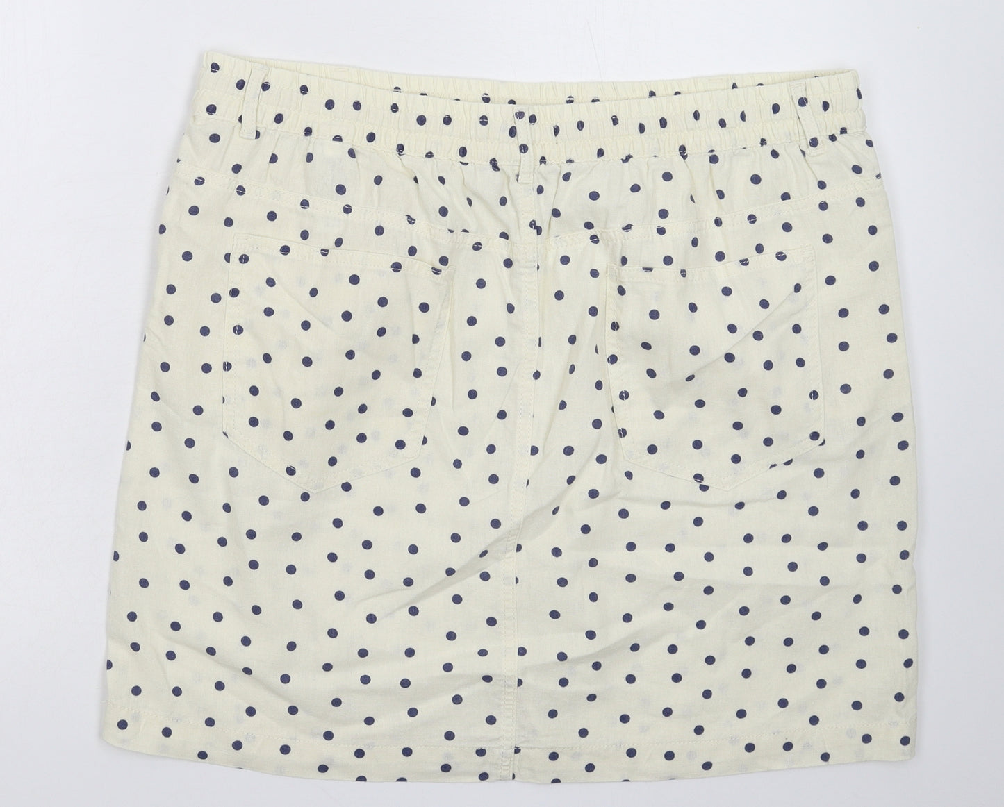 Marks and Spencer Womens White Polka Dot  Straight & Pencil Skirt Size 20