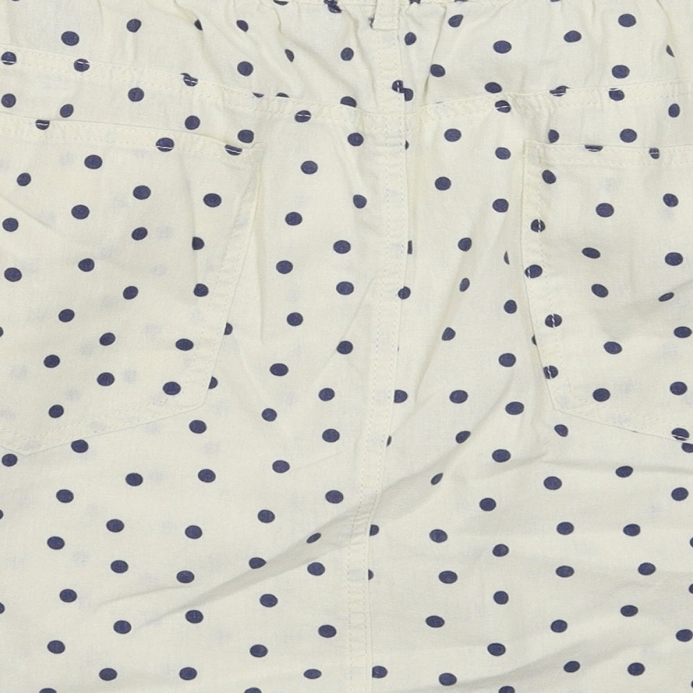 Marks and Spencer Womens White Polka Dot  Straight & Pencil Skirt Size 20