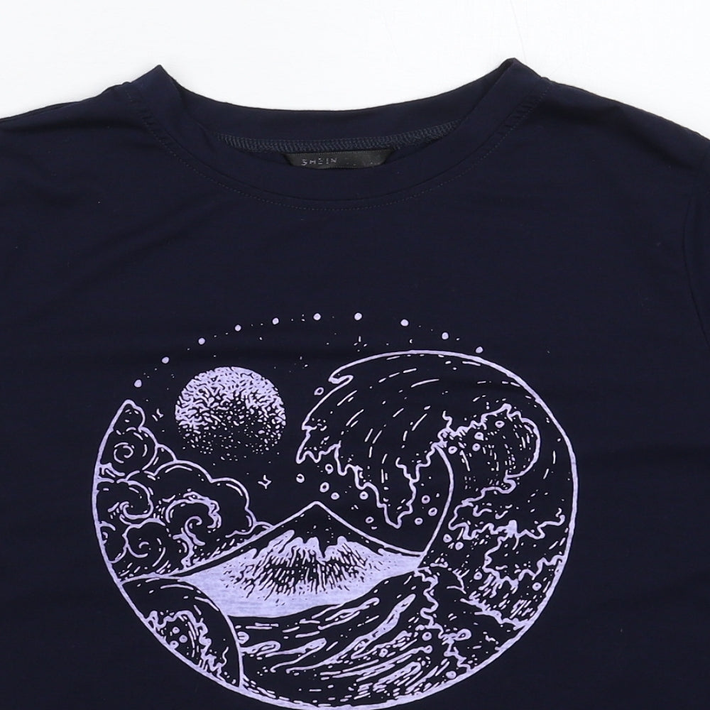 SheIn Womens Blue   Basic T-Shirt Size L