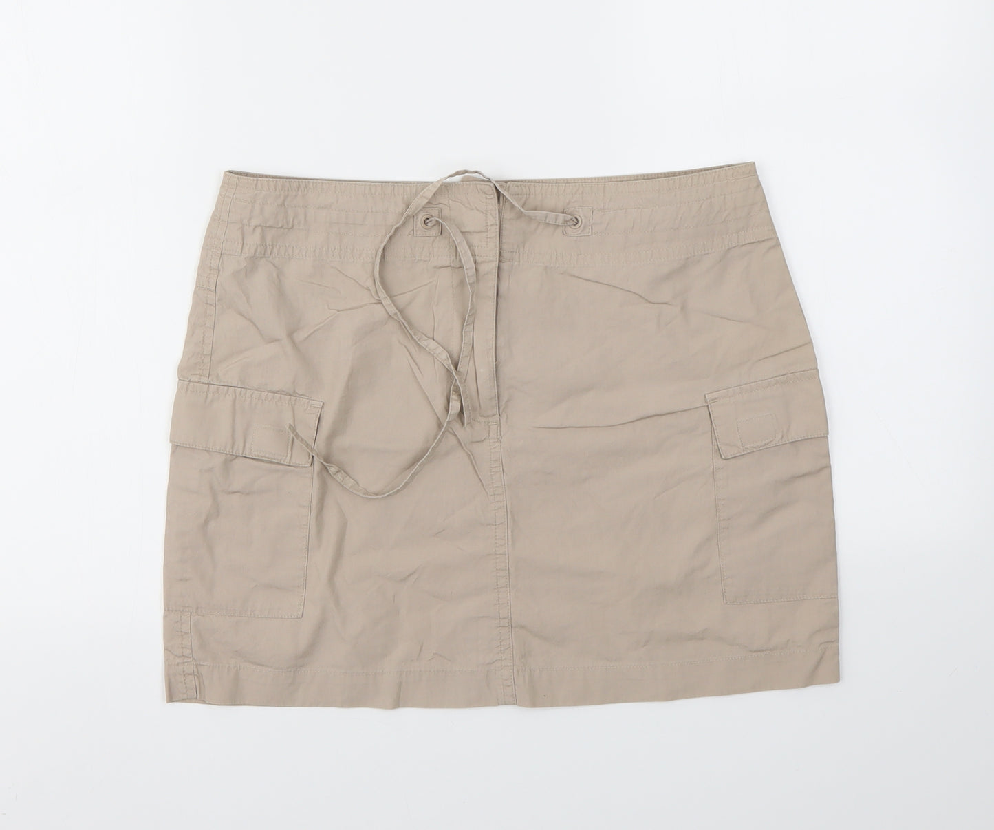 Dorothy Perkins Womens Beige   A-Line Skirt Size 10