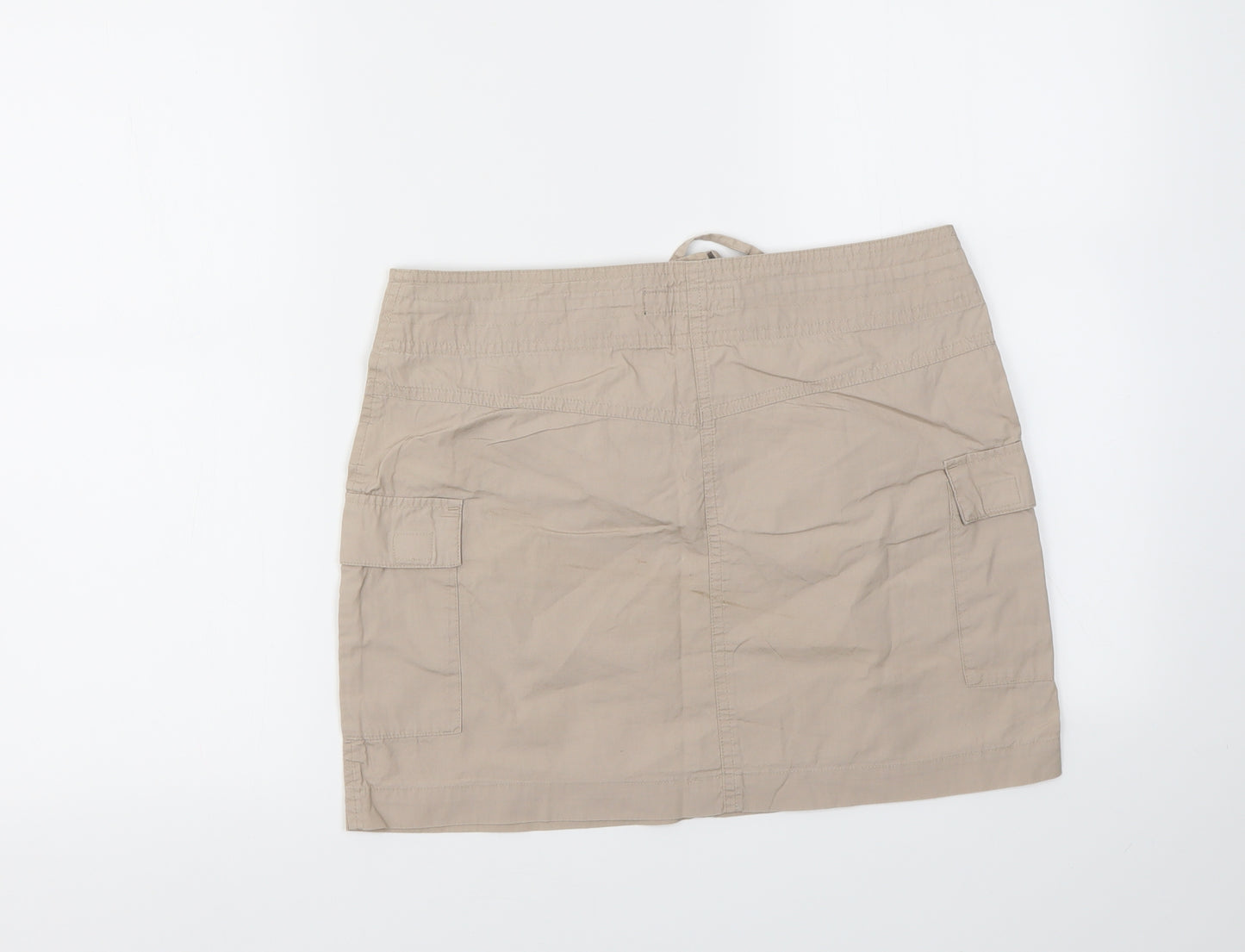 Dorothy Perkins Womens Beige   A-Line Skirt Size 10