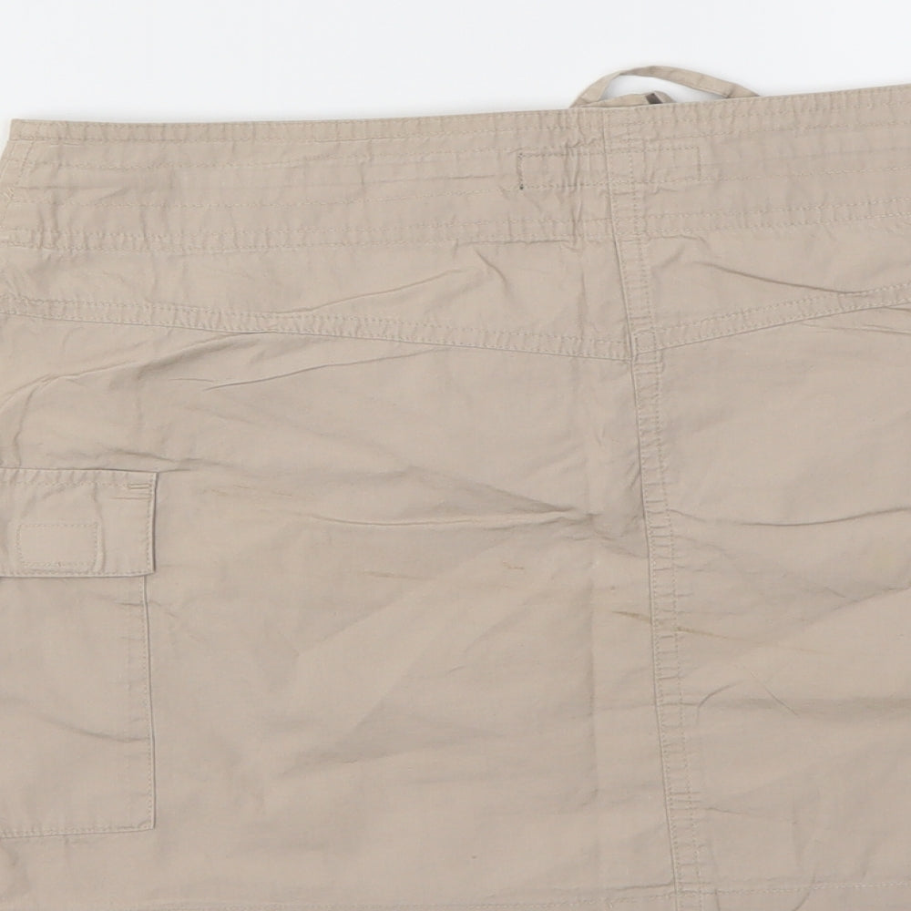 Dorothy Perkins Womens Beige   A-Line Skirt Size 10