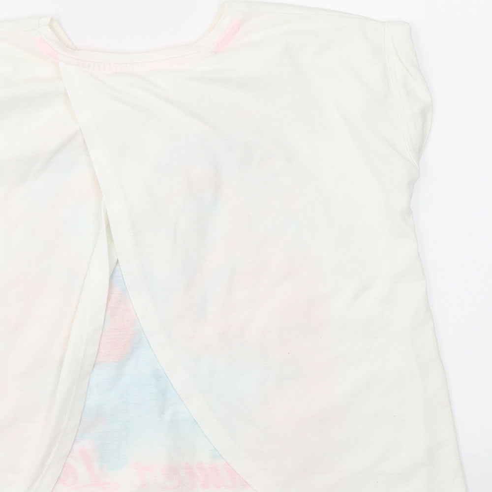 F&F Girls Multicoloured Geometric  Basic T-Shirt Size 8-9 Years