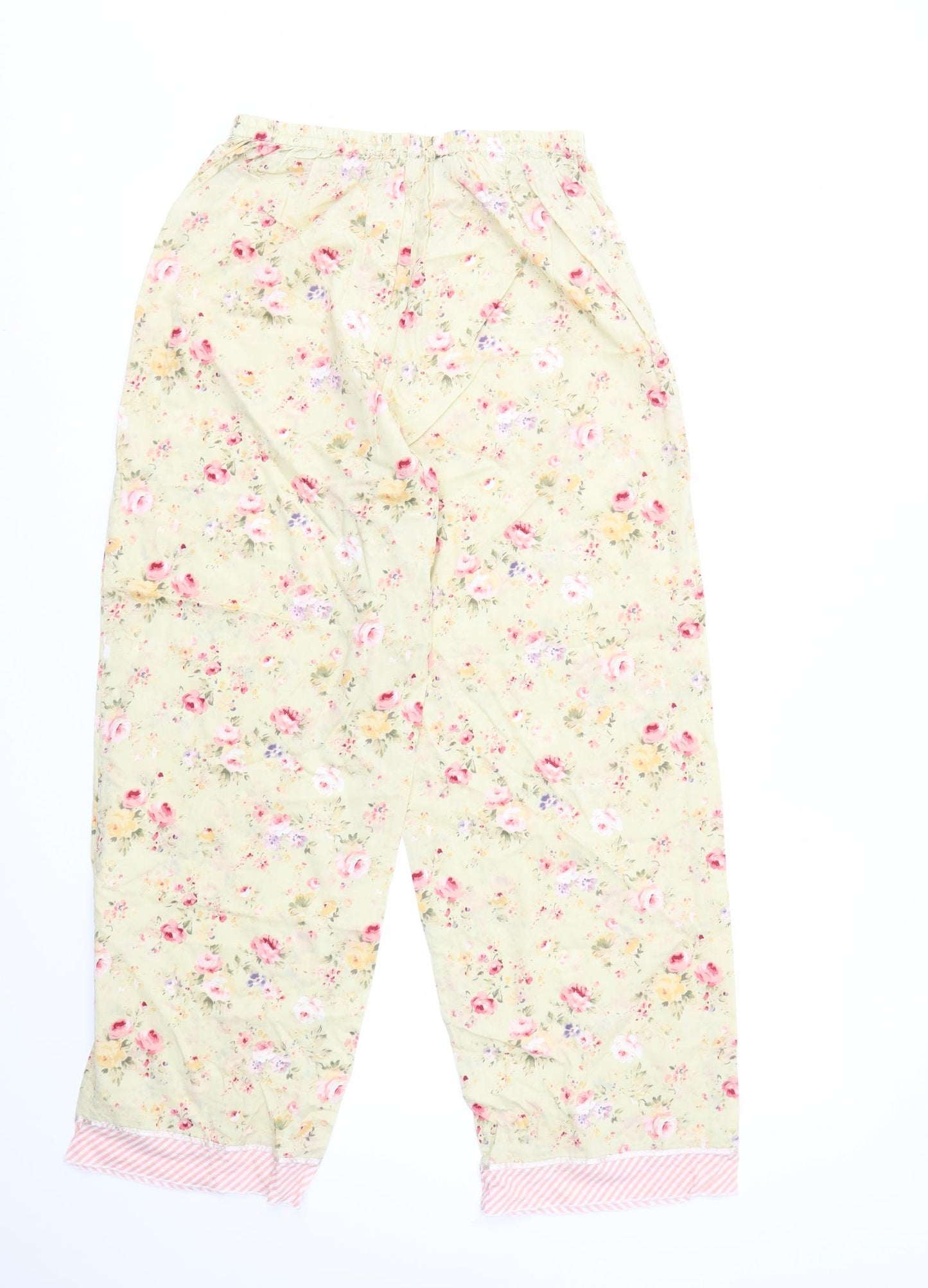 Preworn Womens Multicoloured Floral  Jogger Trousers Size M L26 in - STRECHY WAISTBAND