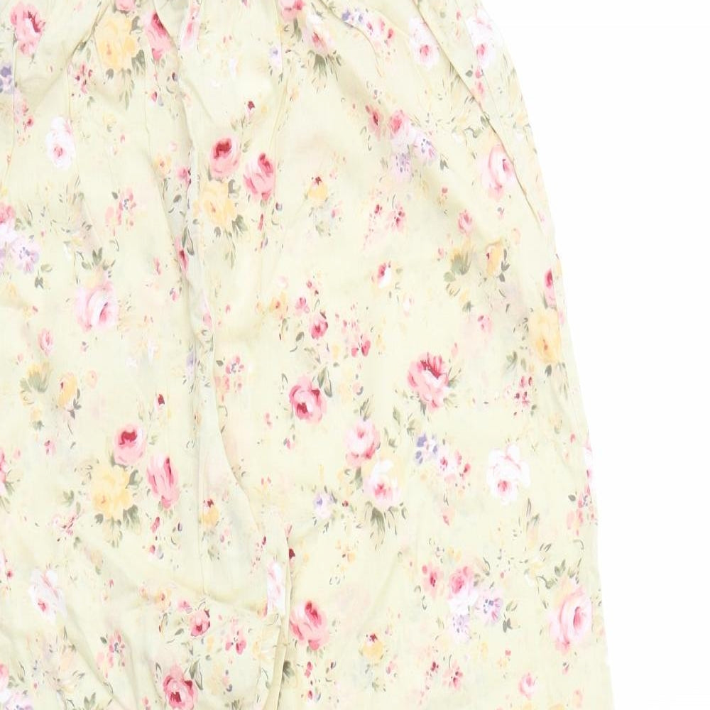 Preworn Womens Multicoloured Floral  Jogger Trousers Size M L26 in - STRECHY WAISTBAND