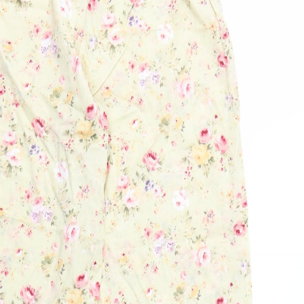 Preworn Womens Multicoloured Floral  Jogger Trousers Size M L26 in - STRECHY WAISTBAND