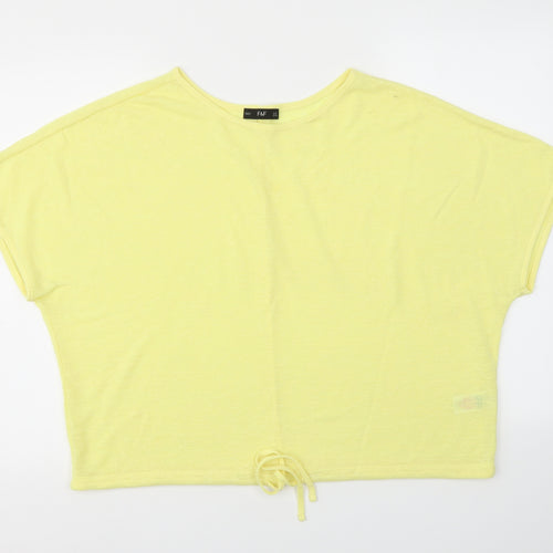 F&F Womens Yellow   Basic T-Shirt Size 18