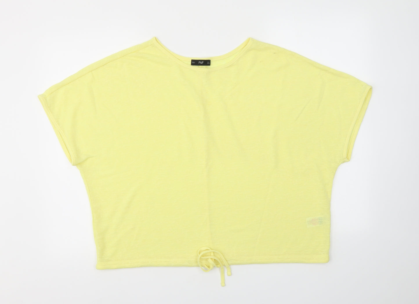 F&F Womens Yellow   Basic T-Shirt Size 18