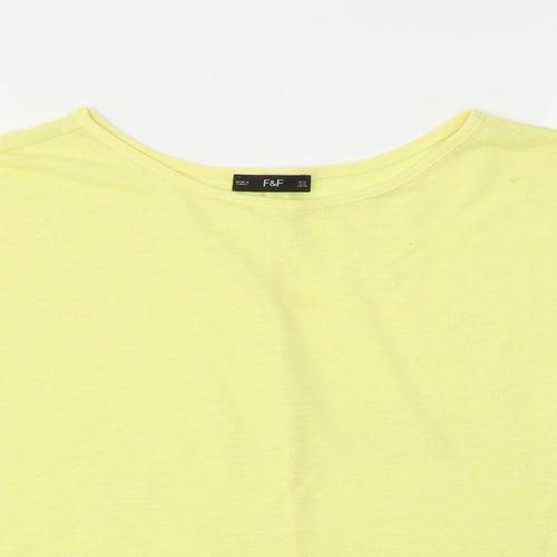 F&F Womens Yellow   Basic T-Shirt Size 18