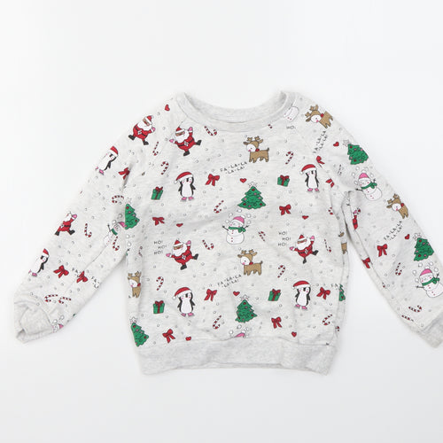 Primark Girls Multicoloured Geometric  Pullover Jumper Size 24 Months