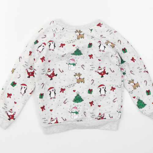 Primark Girls Multicoloured Geometric  Pullover Jumper Size 24 Months