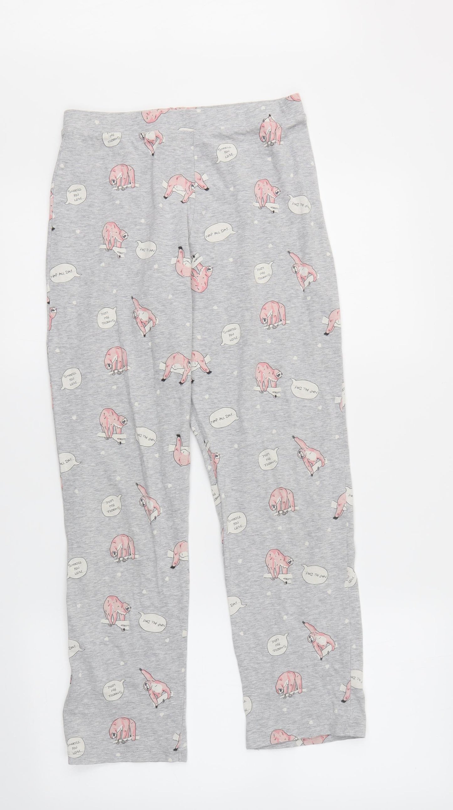 River Island Girls Grey Animal Print  Top Pyjama Set Size 11-12 Years