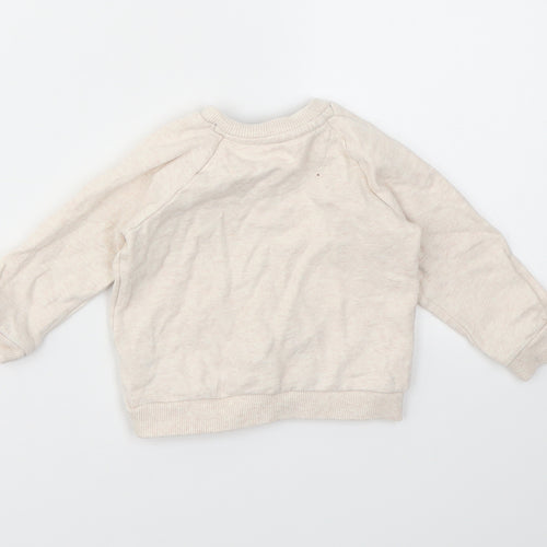 F&F Baby Ivory Animal Print  Pullover Jumper Size 6-9 Months